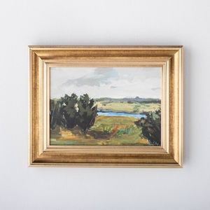 Threshold Studio McGee Gold Framed Landscape Art
